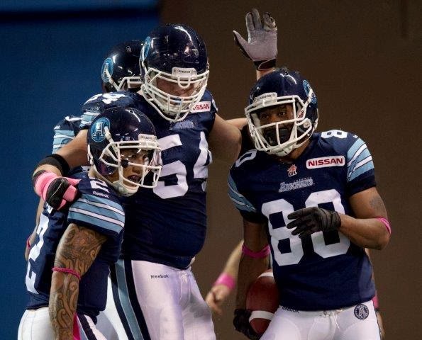 ARGONAUTS 36 BLUE BOMBERS 21