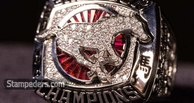 STAMPEDERS GET THEIR GREY CUP RINGS