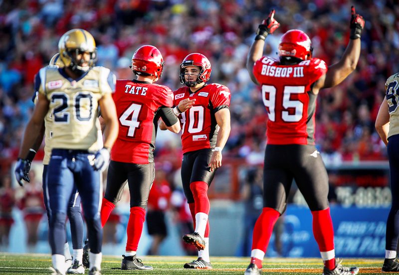 STAMPEDERS 26 BLUE BOMBERS 25