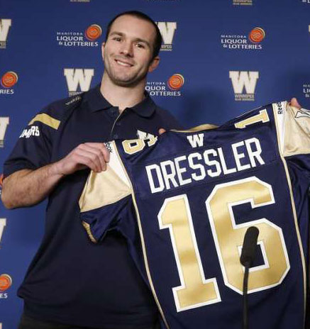 DRESSLER OFFICIALLY A BLUE BOMBER