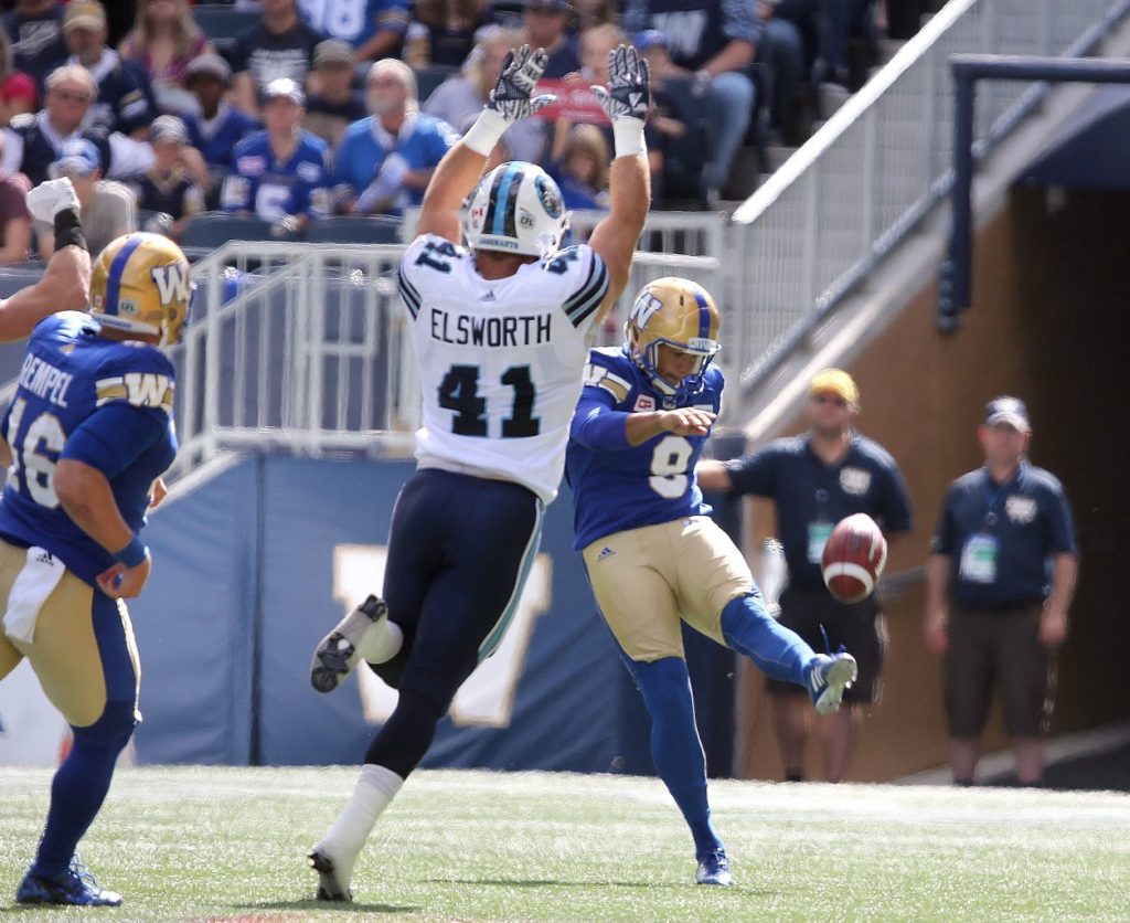 BLUE BOMBERS 46 ARGONAUTS 29