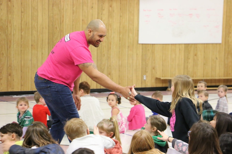 RIDERS’ EDDIE STEELE PROMOTES ANTI-BULLYING IN CARLYLE, SK